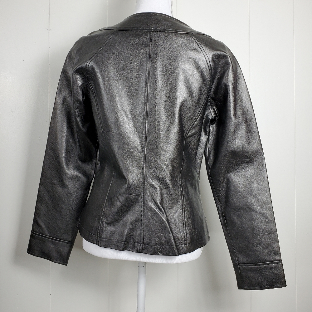 Cold water Creek faux leather coat size 6 - Picture 5 of 9